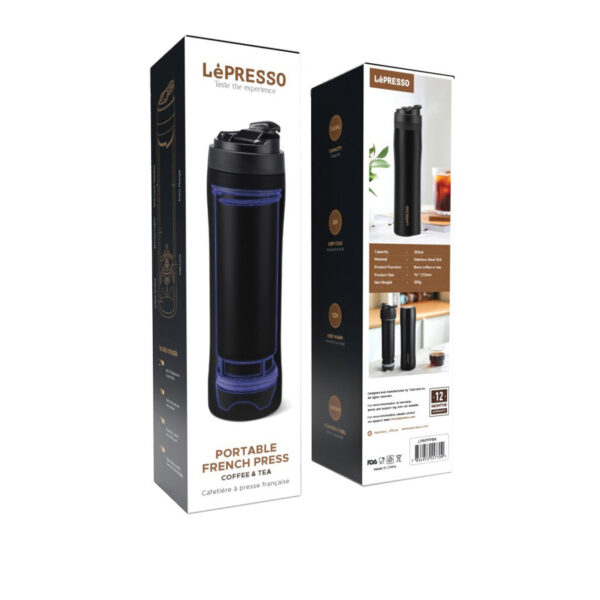 ماگ فرنچ پرس استیل قابل حمل لپرسو Lepresso LPSPFPBK - تصویر 4