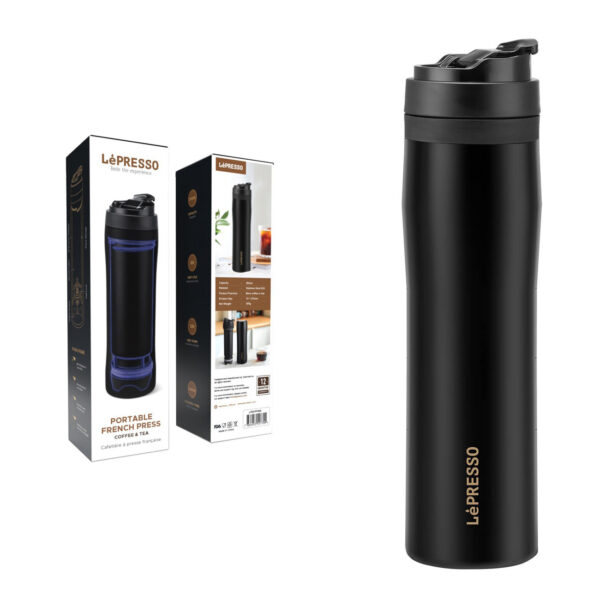 ماگ فرنچ پرس استیل قابل حمل لپرسو Lepresso LPSPFPBK - تصویر 5