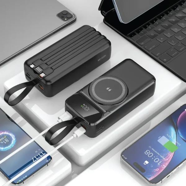 پاوربانک گرین لاین Everton 30000mAh مدل GNEVRTN30KBK با شارژ سریع PD 20W - تصویر 2