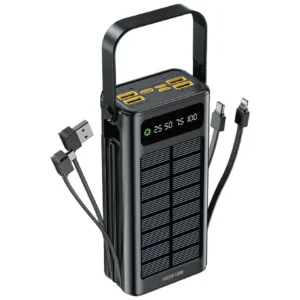 پاوربانک خورشیدی گرین لاین Solar X ظرفیت 30000mAh با PD 20W مدل GNSOL49PB30BK