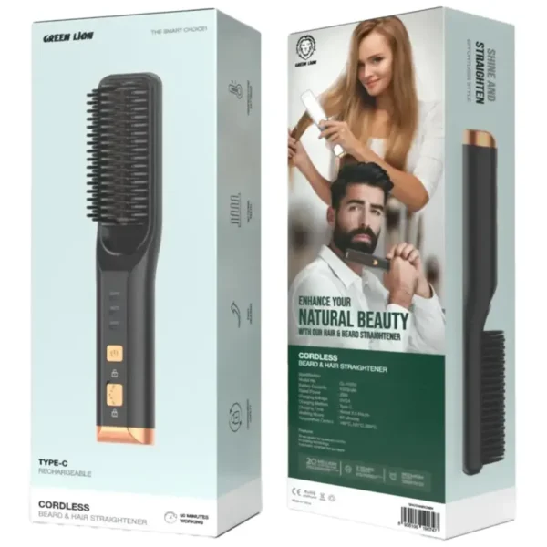 برس حرارتی صاف کننده مو و ریش گرین لاین مدل GNCOHAIRCMBK - تصویر 2