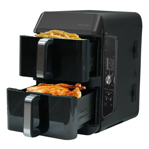 سرخ کن بدون روغن دوقلو گرین لاین مدل Double-Decker Pro Digital Air Fryer - تصویر 2