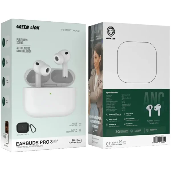 هدفون بی‌سیم گرین لاین مدل Earbuds Pro 3 - تصویر 2