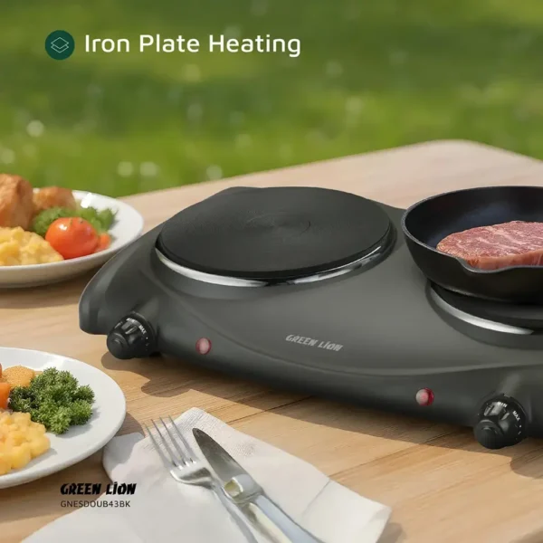 اجاق برقی دو شعله گرین لاین مدل Electric Stove Double Hot Plate - تصویر 4