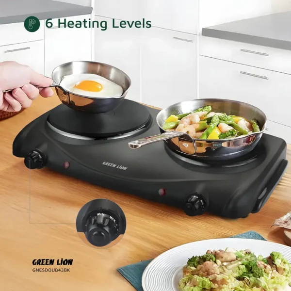 اجاق برقی دو شعله گرین لاین مدل Electric Stove Double Hot Plate - تصویر 5