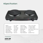 اجاق برقی دو شعله گرین لاین مدل Electric Stove Double Hot Plate - تصویر 6