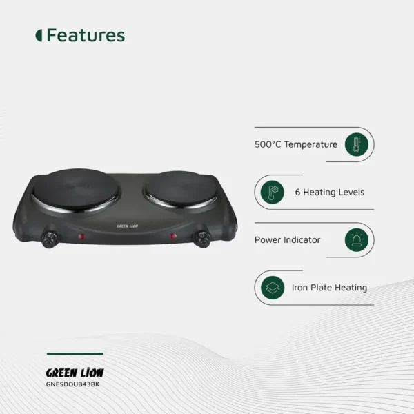 اجاق برقی دو شعله گرین لاین مدل Electric Stove Double Hot Plate - تصویر 7