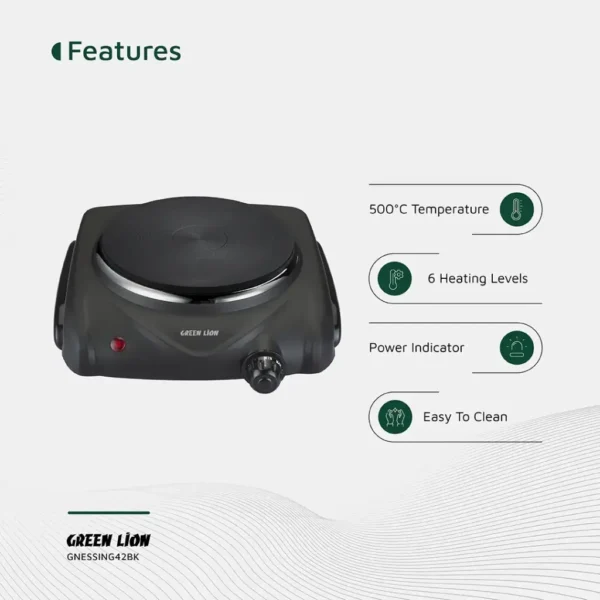 اجاق برقی تک شعله گرین لاین مدل Electric Stove Single Hot Plate - تصویر 6