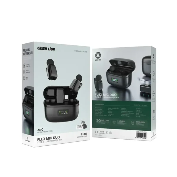 میکروفون بی‌سیم دو نفره گرین لاین Flex Mic Duo - تصویر 2