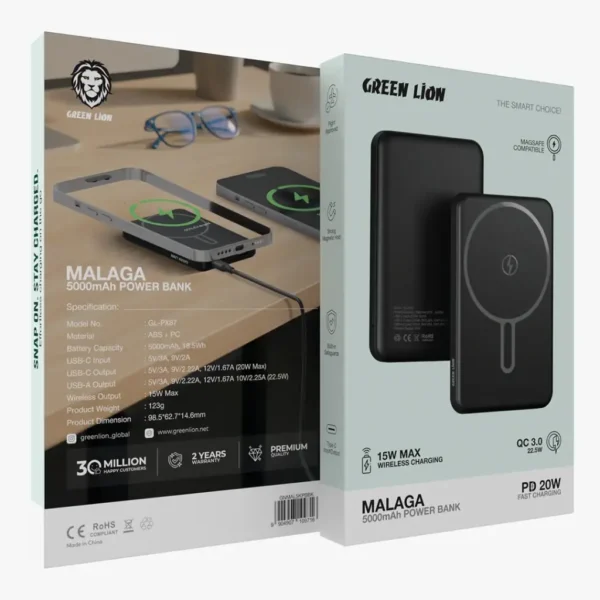 Green Lion Malaga Power Bank 10000 - تصویر 2