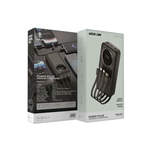 پاوربانک گرین لاین Power Pulse ظرفیت 20000 میلی‌آمپرساعت - تصویر 2