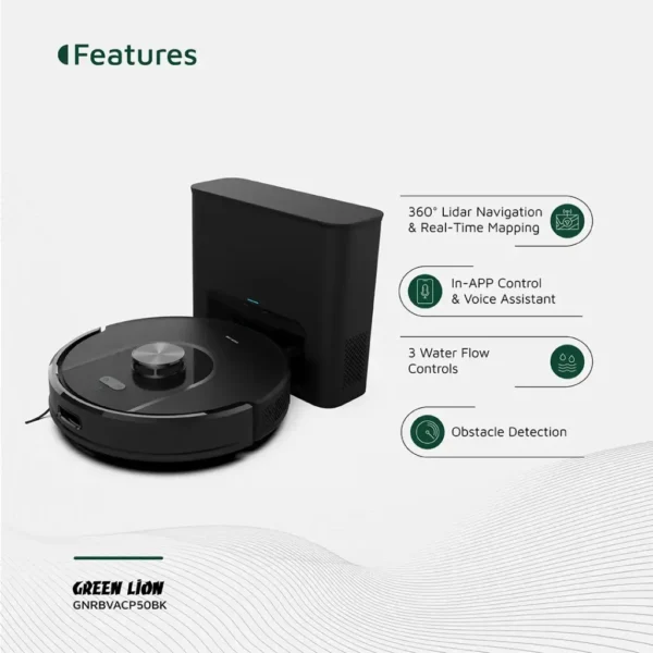 جارو رباتیک هوشمند گرین لاین مدل Smart Robot Vacuum Pro 4000Pa - تصویر 4