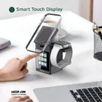 استیشن شارژ بی‌سیم گرین لاین Smart Station Pro با نمایشگر LCD و اسپیکر - تصویر 4