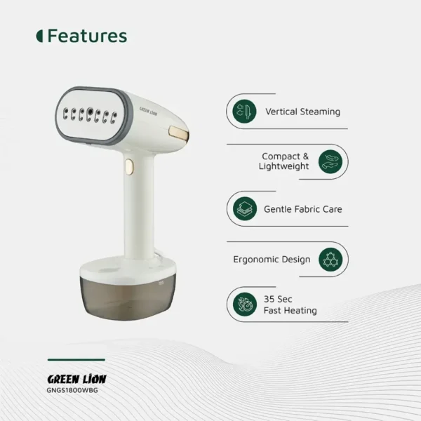 بخارگر لباس گرین لاین 1800 وات مدل BX166 کد GNGS1800WBG - تصویر 3