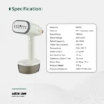 بخارگر لباس گرین لاین 1800 وات مدل BX166 کد GNGS1800WBG - تصویر 2