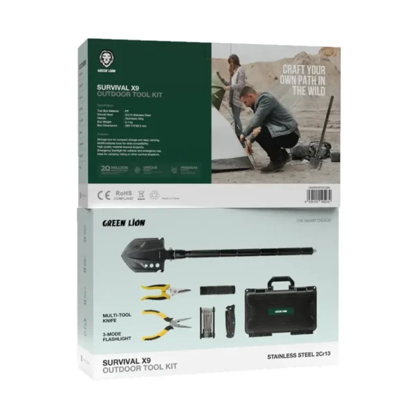ست ابزار کمپینک چند کاره گرین لاین مدل SURVIVAL X9 OUTDOOR - تصویر 3