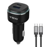 شارژر فندکی پاورولوژی A+C PORT WITH C TO C CABLE 75W