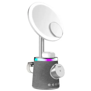 آینه آرایشی پورودو با شارژر بی‌سیم و اسپیکر RGB مدل PDLFST220