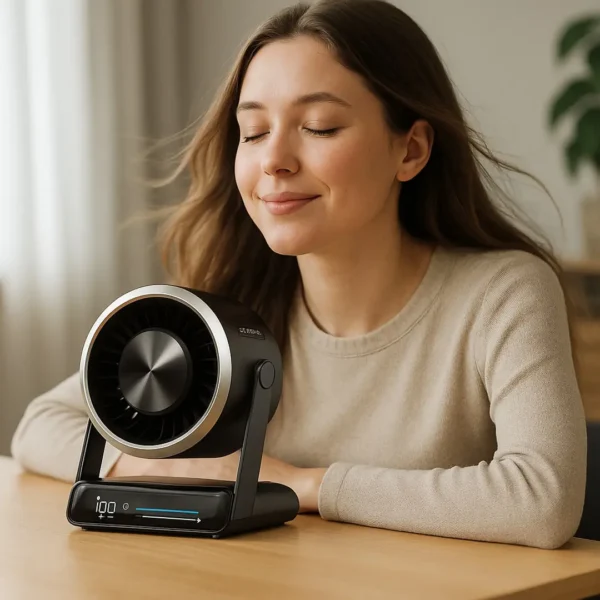پنکه رومیزی پورودو لایف‌استایل Chillo Core با نمایشگر LED مشکی - تصویر 2