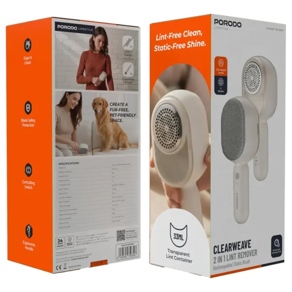 پرزگیر لباس دوکاره پرودو لایف استایل مدل Clearweave 2-In-1 سفید - تصویر 4
