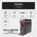 اسلاش‌ساز چندکاره پورودو لایف‌استایل مدل Multi-Function Slushie Maker مشکی - تصویر 2