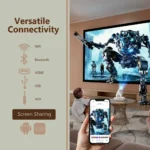 ویدئو پروژکتور هوشمند پورودو لوماکست Full HD با فوکوس و اصلاح خودکار تصویر سفید - تصویر 4