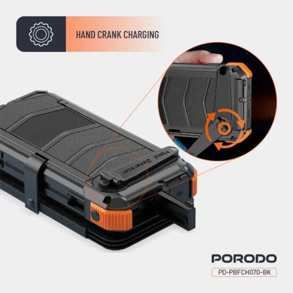 پاوربانک خورشیدی پورودو 20000mAh | 4-Panel Solar | PDPBFCH070BK - تصویر 7