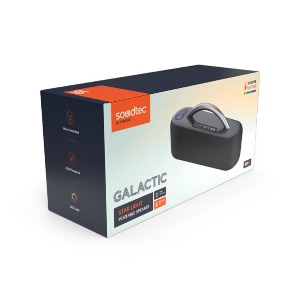 اسپیکر قابل حمل پرودو ساندتک Star Light مشکی  مدل Soundtec Star Light Porodo Soundtec Star Light Speaker - تصویر 2