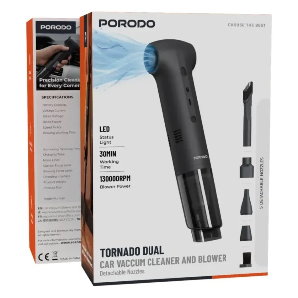 جارو شارژی و دمنده خودرو پرودو Tornado مدل PD-LFSTVC - تصویر 6