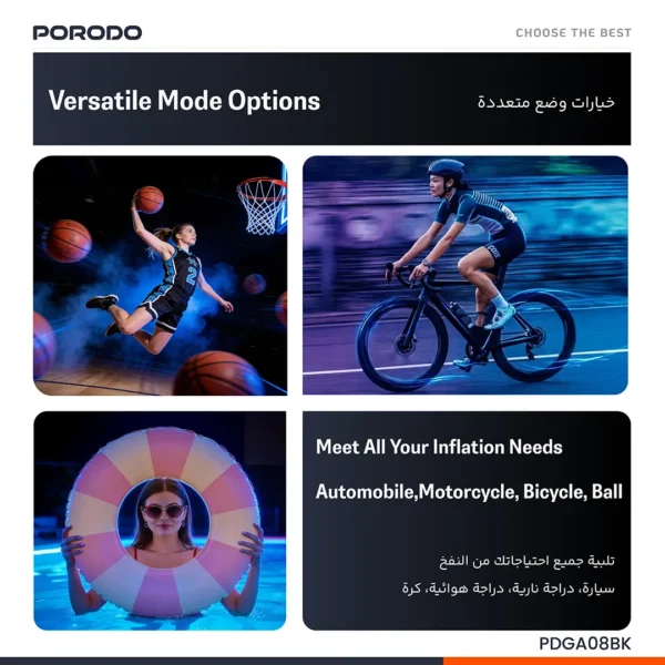 کمپرسور باد شارژی پورودو مدل Voltair ۷۵۰۰ میلی‌آمپر با نمایشگر فشار - تصویر 5