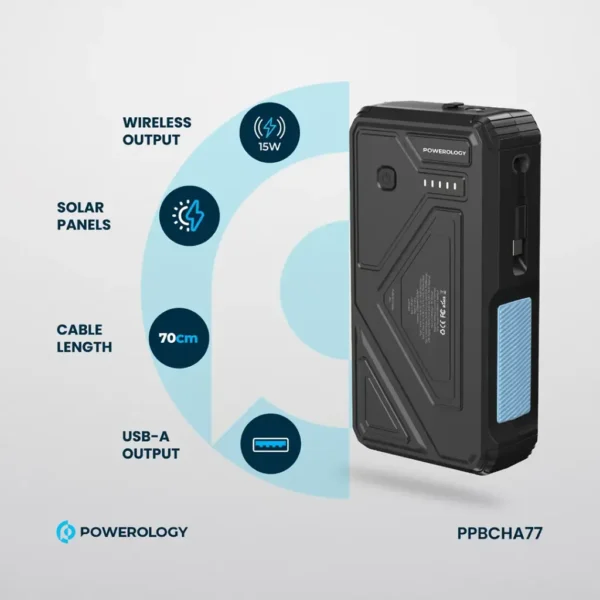 پاوربانک خورشیدی وایرلس پاورولوژی ظرفیت 27000 میلی‌آمپرساعت - تصویر 7