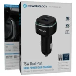 شارژر فندکی پاورولوژی A+C PORT WITH C TO C CABLE 75W - تصویر 2