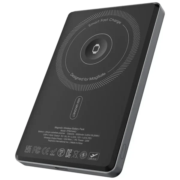پاوربانک مغناطیسی پاورولوژی MagVolt 5000mAh مدل PPBCHA62BK - تصویر 4