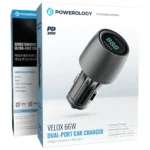 شارژر فندکی پاورولوژی PDCCHA018 Velox 66W - تصویر 2