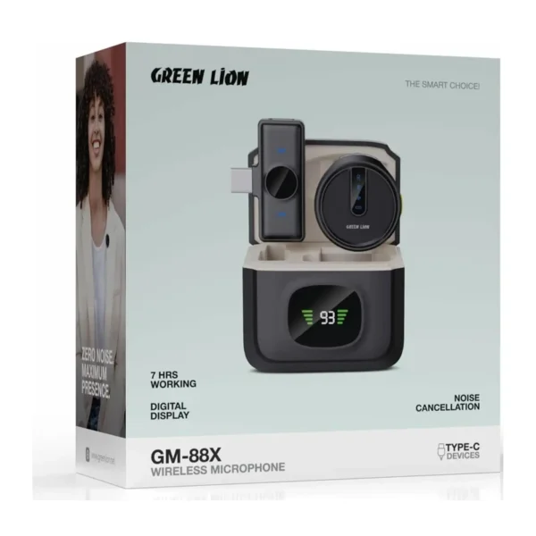 میکروفون بی‌سیم گرین لاین GM-88X با نمایشگر دیجیتال مدل GN88XMICTCBK - تصویر 2