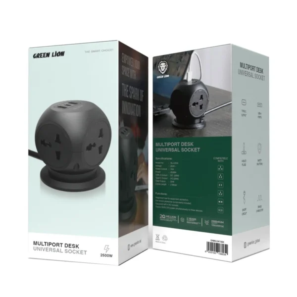 چندراهی برق گرین لاین مدل MultiPort Desk - تصویر 2