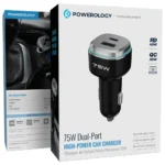 شارژر فندکی بی سیم پاورولوژی PCCSR024 75W دو پورت - تصویر 3