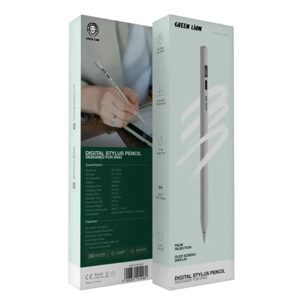 قلم دیجیتال و لمسی گرین لاین Digital Stylus Pencil مدل GL-PEN4 کد GNDGTSLPNWH - تصویر 3