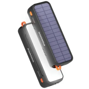 پاوربانک خورشیدی پورودو 20000mAh مدل PDPBAS149BK با شارژ سریع 22.5W