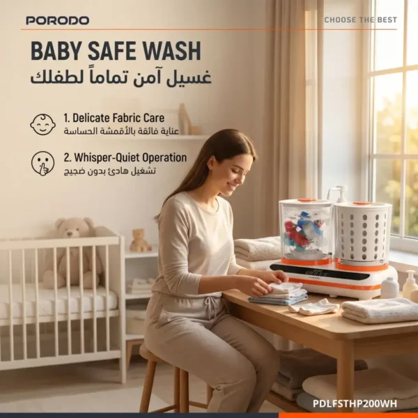 مینی لباسشویی پرودو مدل PDLFSTHP200WH - تصویر 5