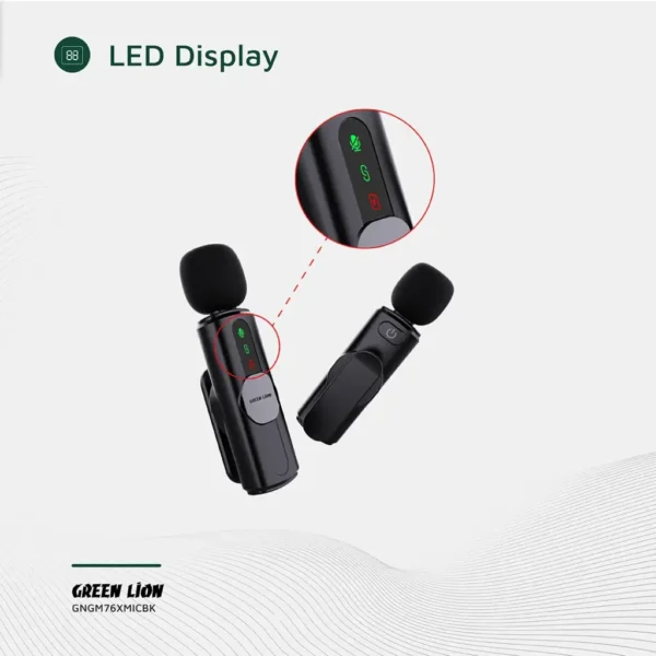 میکروفون بی‌سیم گرین لاین GM-76X با حذف نویز 3 سطحی - تصویر 3